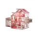 Кукольный дом GoodPlay 57х27х35 с гаражом и подсветкой В 011, Розовый