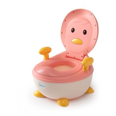 Детский горшок Babyhood Пингвин с полиуретановым кольцом Розовый BH-113PP, Розовый