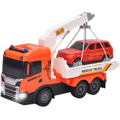 Игровой набор серии Big Truck ЭВАКУАТОР SCANIA С МАШИНОЙ (свет, звук) 6408KS