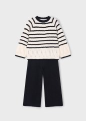 Комплект брюк и полосатого свитера для девочки Mayoral 98 Черный 4582