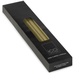 Конусна свічка тонка 10 шт. в уп, &Oslash; 1, 2 х 28 см, оливка, ICCI J01206