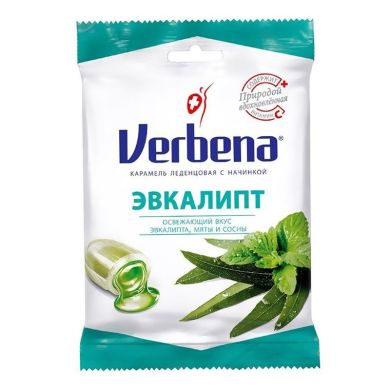 Леденцы Verbena Эвкалипт с травами и витамином С 60 г 901