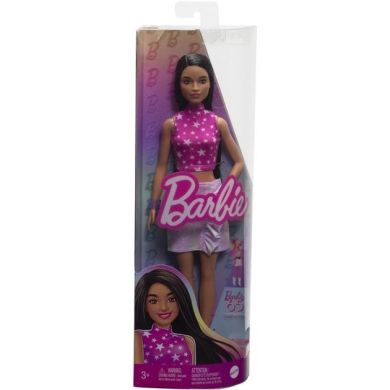 Лялька Barbie Модниця в рожевому топі з зірковим принтом HRH13