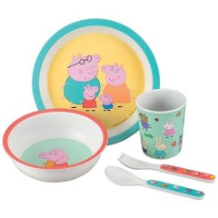 Набор детской посуды из 5 предметов в коробке Свинка Пеппа Maison Petit Jour PI701K