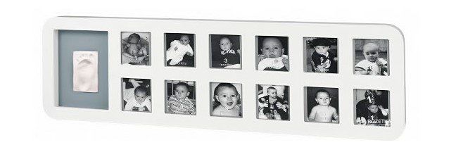 Набір для створення відбитка ручки і ніжки малюка Baby Art Рамка 1-й рік Біла 34120085, Білий