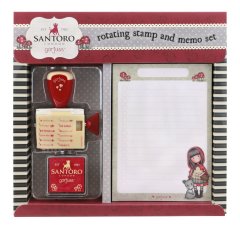 Набір з печаткою і блокнотом Santoro Little Red Riding Hood 865GJ01