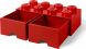 Восьмиточечный красный контейнер с выдвижными ящиками для хранения Х8 Lego 40061730