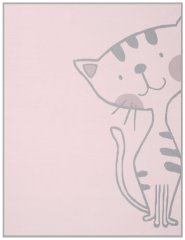 Плед Biederlack Lovely & Sweet Kitty 75х100 см Рожевий 702692, 75 x 100