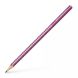 Простий олівець Faber-Castell Grip Sparkle тригранний з блискітками бордовий 29369