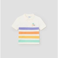 Рубашка-поло для мальчика короткий рукав 3M, р.74 Молочный Mayoral 1108