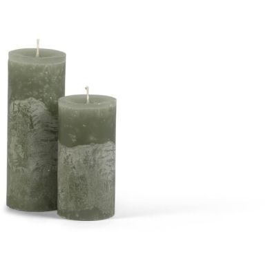 Свеча-цилиндр &Oslash; 7*10 см, серо-зеленая ICCI C07084/10см