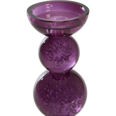 Свічник &Oslash;10x26,5 см ITINGA, скло, бульбашкове, фіолетове Light&Living 6073987