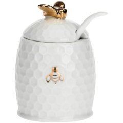 Сахарница APEREGINA ORO с ложечкой 4&times;2,5 см, фарфор La Porcellana Bianca P014001300