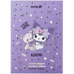 Бумага цветная двусторонняя Kite Kuromi (15л/15цв) А4 Kite HK24-250