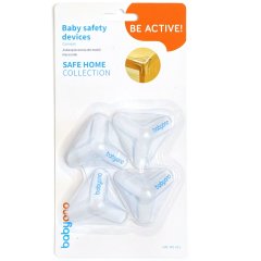 Безопасный дом: Защита на острые края (4 шт) (Полупрозрачный) BabyOno 951