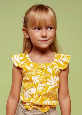 Блуза для дівчинки без рукава 6D, р.98 Mayoral Жовтий 3174