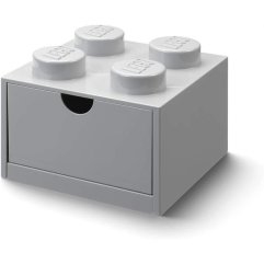 Чотирьохточковий сірий контейнер висувна шухлядка Х4 Lego 40201740