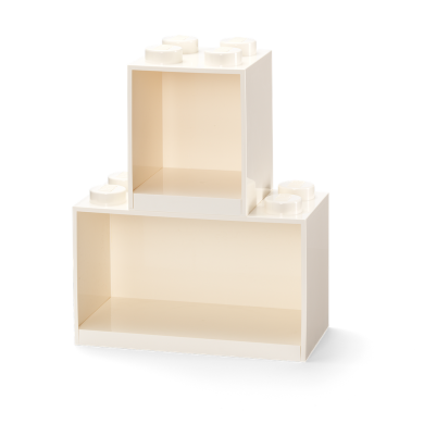 Декоративная полка для хранения книг двойная Х8 Х4 белая Lego 41171735