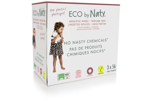 Органічні вологі серветки без запаху Eco by Naty 3х56 245050 7330933245050