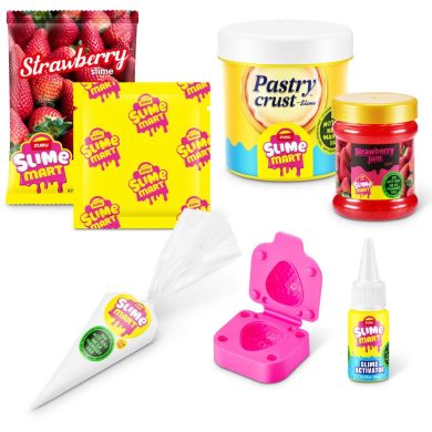 Ігровий набір зі слаймами SLIME MART серії Shopping Bag ПОЛУНИЧНИЙ ЧИЗКЕЙК 15901A