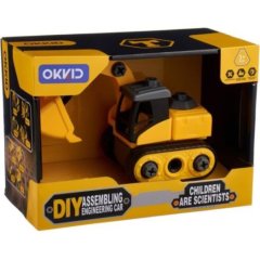 Конструктор 1001 на шурупах, экскаватор, отвертка, кор., 29-21-15 см. 1001