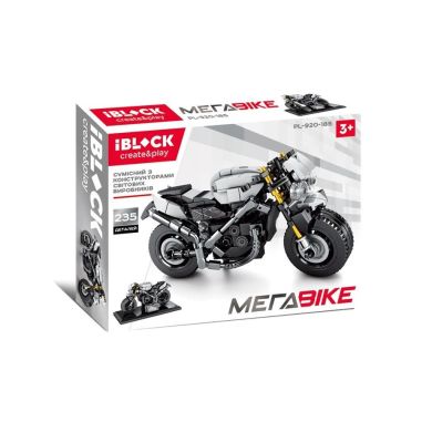 Конструктор iBlock Мотоцикл чорний 235 деталей PL-920-185
