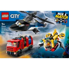 Конструктор Ремікс вертольотів, пожежних машин та підводних човнів LEGO City 60462