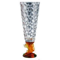 Хрустальная ваза Lisboa, янтарная основа, h44 см, &Oslash;16 см. CRISTAL DE PARIS 6537/38, 44
