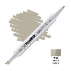 Маркер Sketchmarker Warm Gray 6 Теплый серый 6 SM-WG06
