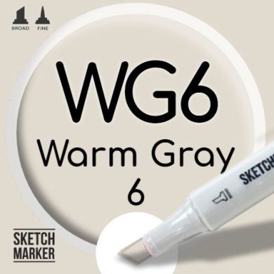 Маркер Sketchmarker Warm Gray 6 Теплий сірий 6 SM-WG06