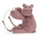 М'яка іграшка Рюкзак Hippo Jellycat (Джеллі кет) 28x30 HUG2HBP