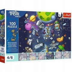 Пазлы 100 UFT The Treflik Family Работа в космосе 4/6 Trefl 16544