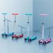 Самокат MICRO серии Maxi Deluxe Glow LED КРАСНАЯ АУРА (до 50 kg, 3-х колесный, свет) MMD368