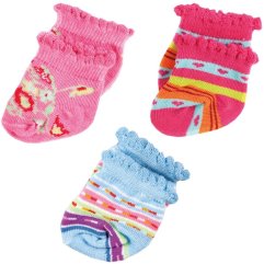 Носки для куклы, 3 пары, на игрушку высотой 35-45 см. Heless 773