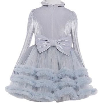 Сукня дитяча з тюля з оборками і перлинами Pamina 1 Блакитний 19652