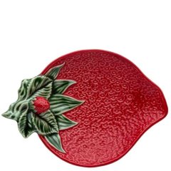 Тарелка для оливок Strawberries Bordallo Pinheiro 21x15 cm 65002550