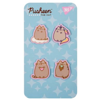 Закладки-стикеры Yes Pusheen, пластик, 80 шт (4х20) 170419