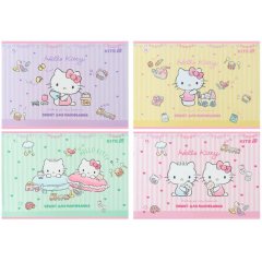 Тетрадь для рисования, 12 листов, скоба, софт тач + УФ лак, Hello Kitty-1 Kite HK25-241-1
