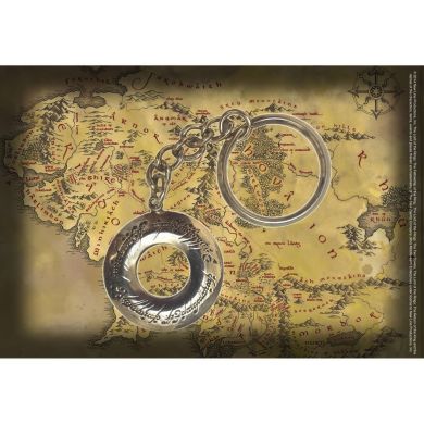 Брелок кільце Elvish Script з гравіровкою віршу One Ring Володар перснів The Noble collection NN3721