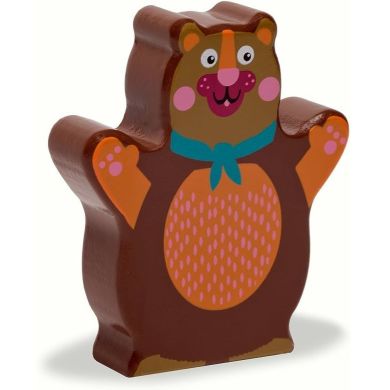 Деревянная игрушка Oops Bear Медвежонок 13008.11, Коричневый
