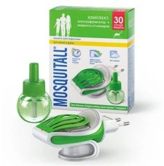 Електрофумігатор і рідина від комарів на 30 ночей Mosquitall Захист для всієї родини 30мл 5345