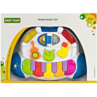 Музична іграшка Baby team Піаніно зі світловим ефектом 8635, Різнокольоровий