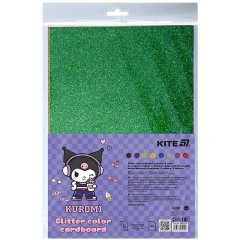 Картон цветной с глиттером (8 листов/8 цв), А4 Hello Kitty Kite HK24-422