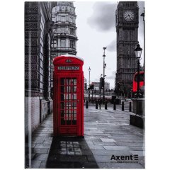 Книга записная жесткая обкл. А5, 96 л., клит., R&B Telephone Axent 8457-5-A