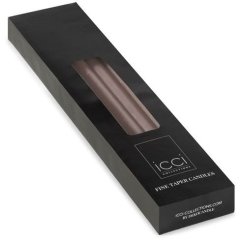 Конусна свічка тонка 10 шт. в уп, &Oslash; 1, 2 х 28 см, персик, ICCI J01204