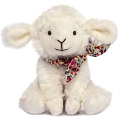 М'яка іграшка DouDou Вівця з червоним шарфом, 12 см DC3817