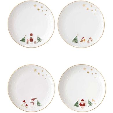 Набор 2 тарелки из фарфора &Oslash; 16 см в коробке LET IT SNOW POZZI MILANO 1338LSNO