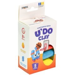Набір для творчості U'DO Clay 5 шт, брикет 10 г (укр) 30843 STRATEG 30843