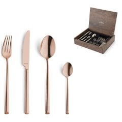 Набор столовых приборов на 6 персон, медный (4*6) Metropole Copper 1170 Amefa 1170ZEMDF3C40