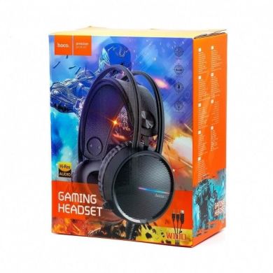 Навушники Hoco «Touring Gaming Headset 5» color LED Black W100